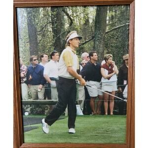 Original Photo Framed Golf player with frame collectables